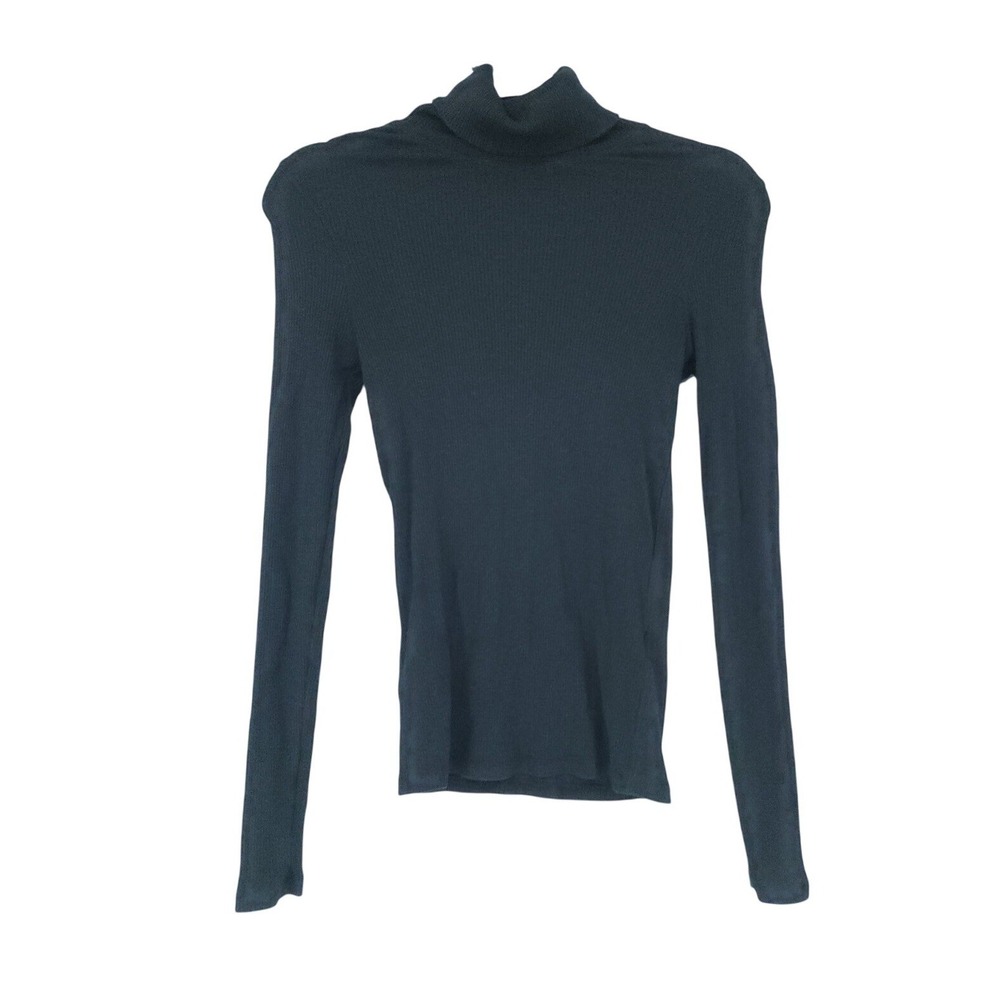 prAna Ribbed Turtleneck Top Women S Black Long Sleeve Casual QuietLuxury Staple